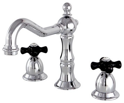 black chrome bathroom faucets heritage onyx widespread faucet black porcelain cross handle polished chrome traditional black chrome bathroom faucets heritage onyx widespread faucet black porcelain cross handle polished chrome traditional