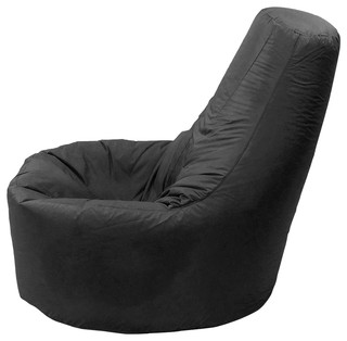 Modern Bean Bag Upholstered, Waterproof Black Fabric, Great Modern Bean Bag Upholstered, Waterproof Black Fabric, Great