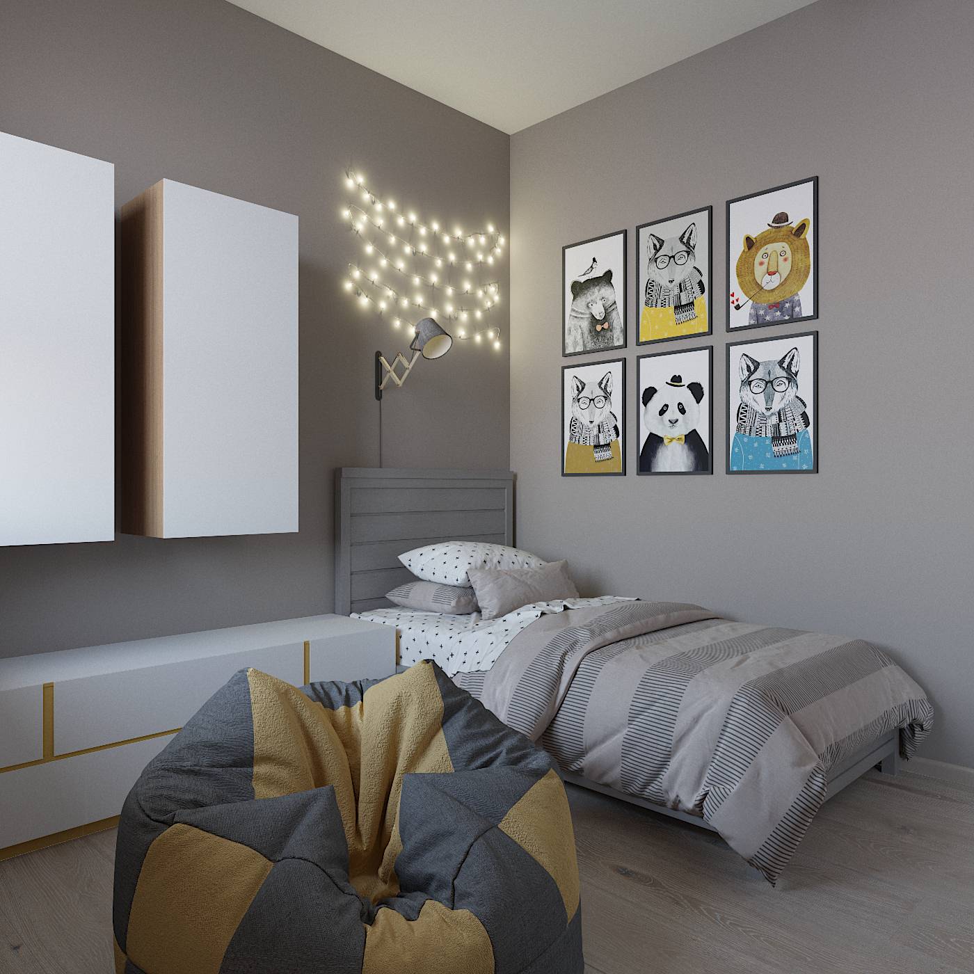 Современная гостинная с Камином