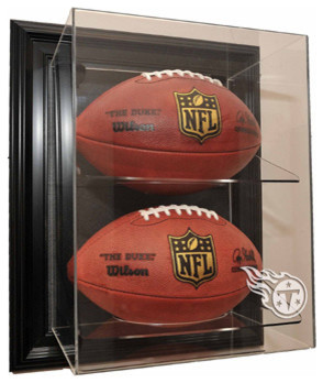 Tennessee Titans NFL 2 Football Case-Up Display Case in Black
