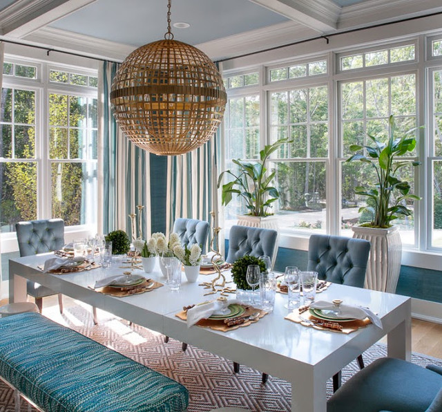 Hamptons Dining Room Transitional Dining Room New York