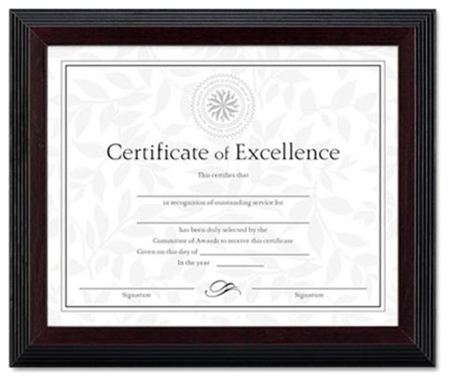 Dax Solid Wood Award Certificate Frame 8 X10 Black With Walnut Trim