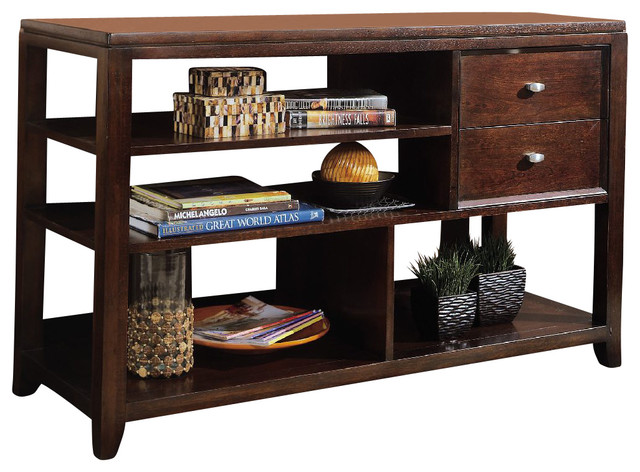 American Drew Tribecca Sofa Table Root Beer