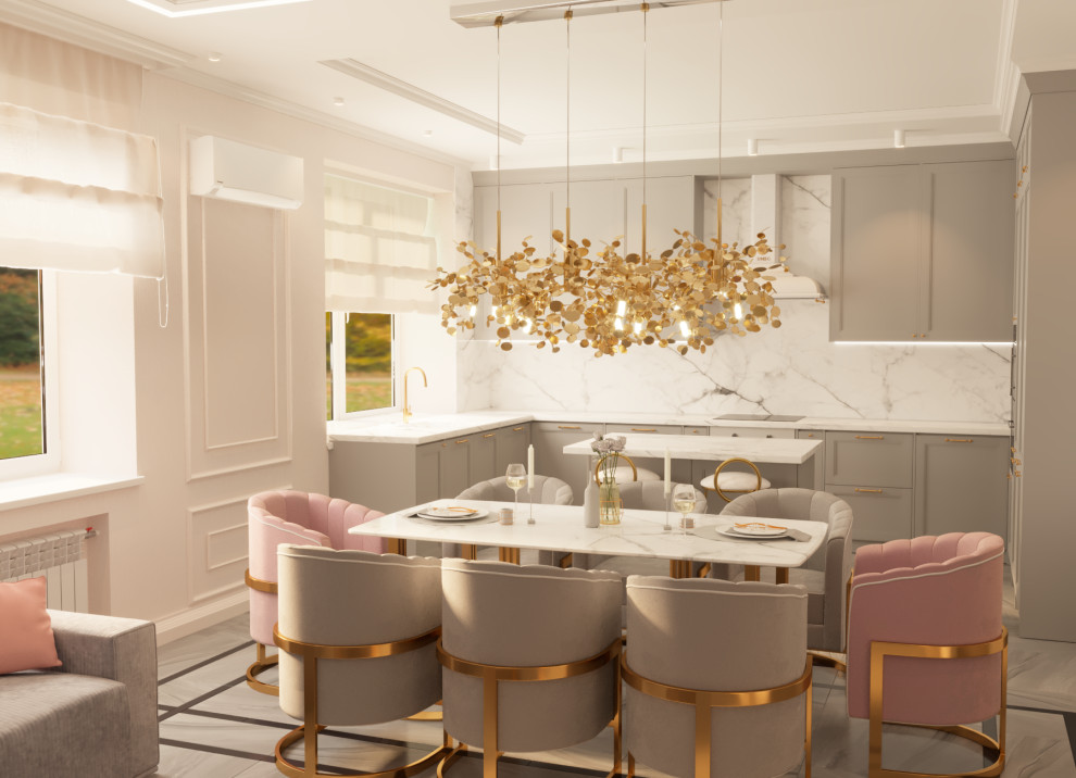 Проект интерьера двухэтажного дома