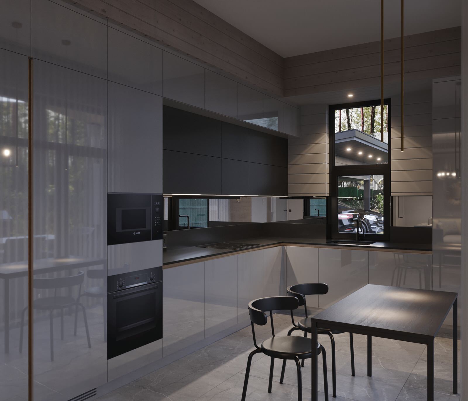 Кухня в проекте загородного дома