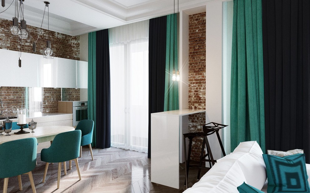 Гостиная в стиле лофт