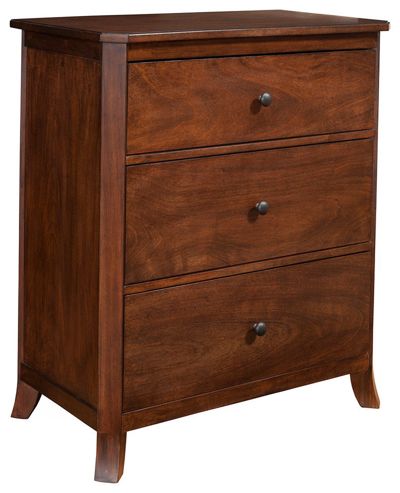3Drawer Small Chest in Mahogany Finish Transitional Accent Chests