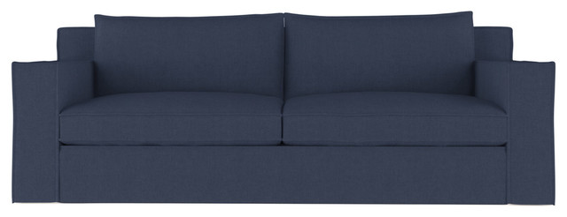 Mulberry 9 Linen Sofa Blue Print Extra Deep