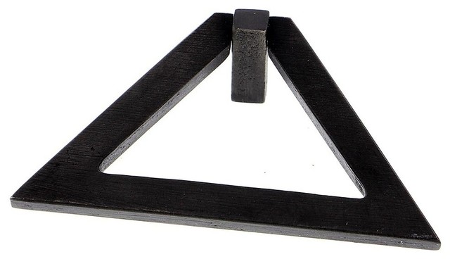 Triangle Cabinet Hardware Pull, Satin Pewter