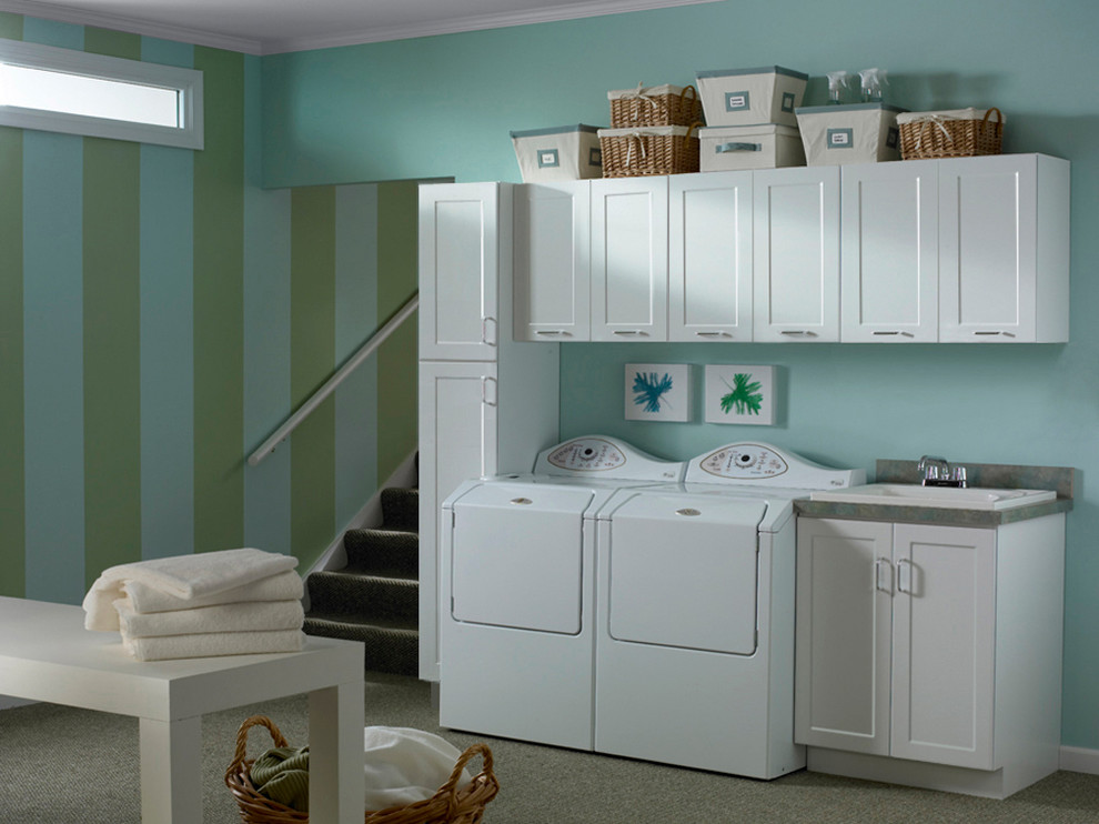 Inspiration for a contemporary laundry room in Minneapolis.