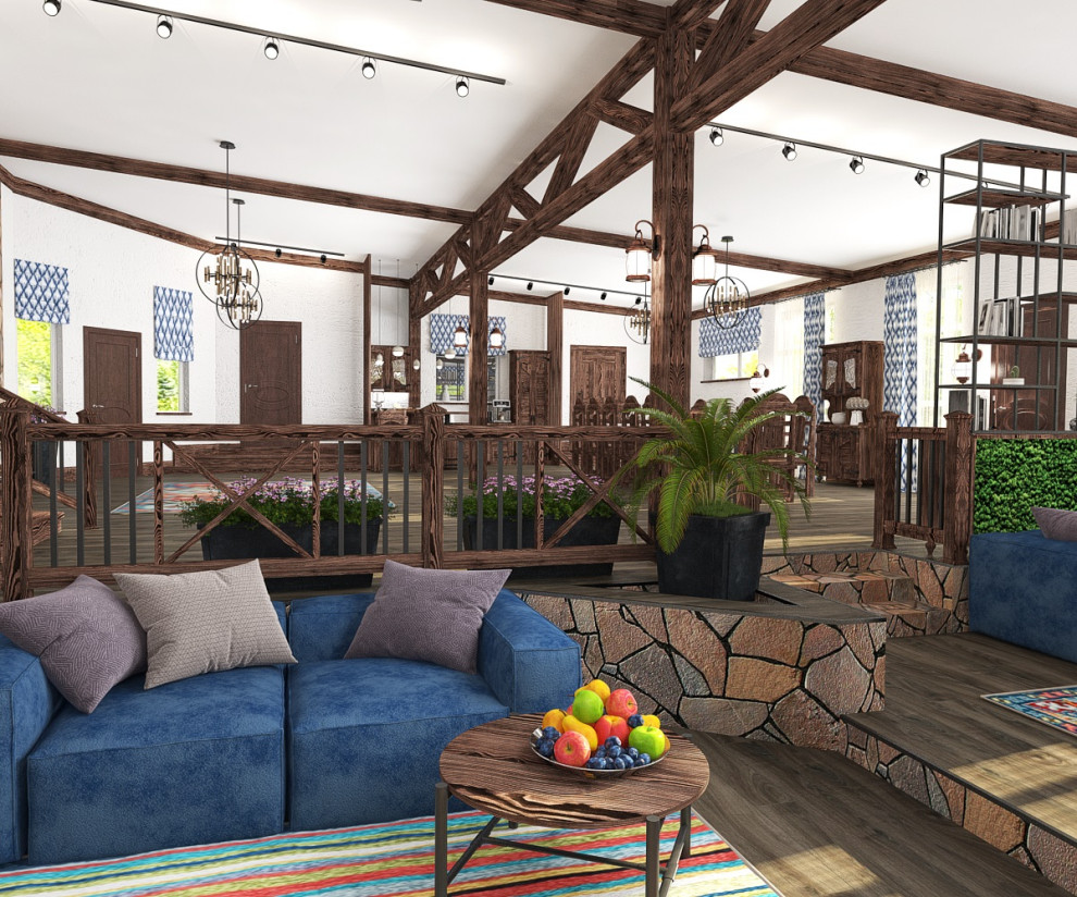 Дизайн-проект гостиной-столовой площадью 177кв.м - зоны отдыха