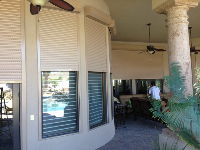 Residential Motorized Rolling Security Shutters Modern