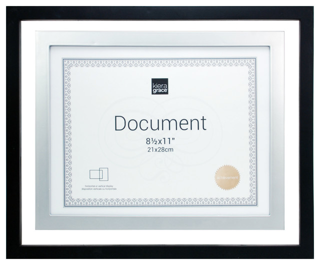 City Floating Doent Frame Pack Of 12 Black With Chrome City Floating Doent Frame Pack Of 12 Black With Chrome Transitional Picture Frames By Net Kiera Grace