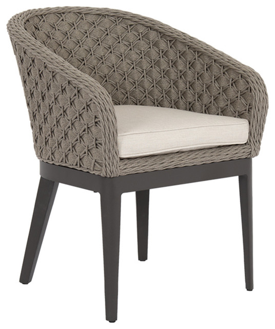Marbella Dining Chair w/Cushions, Echo Ash Beach Style Outdoor