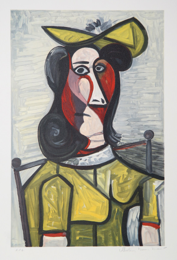Pablo Picasso, Portrait de Femme Au Chapeau, 5-A, Lithograph - Contemporary  - Fine Art Prints - by RoGallery | Houzz