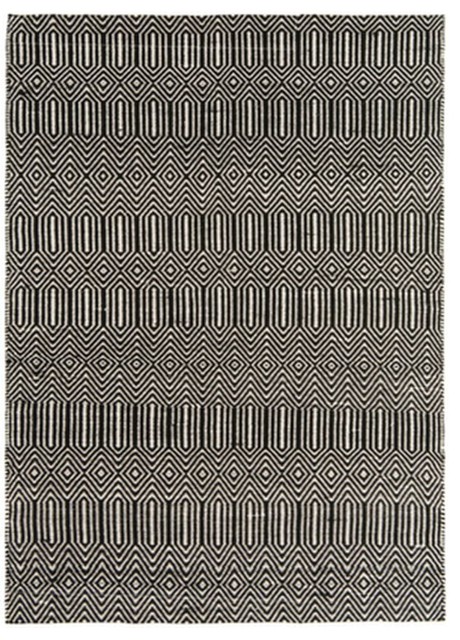 Sloan Sloan Black Rectangle Modern Rug 160x230cm