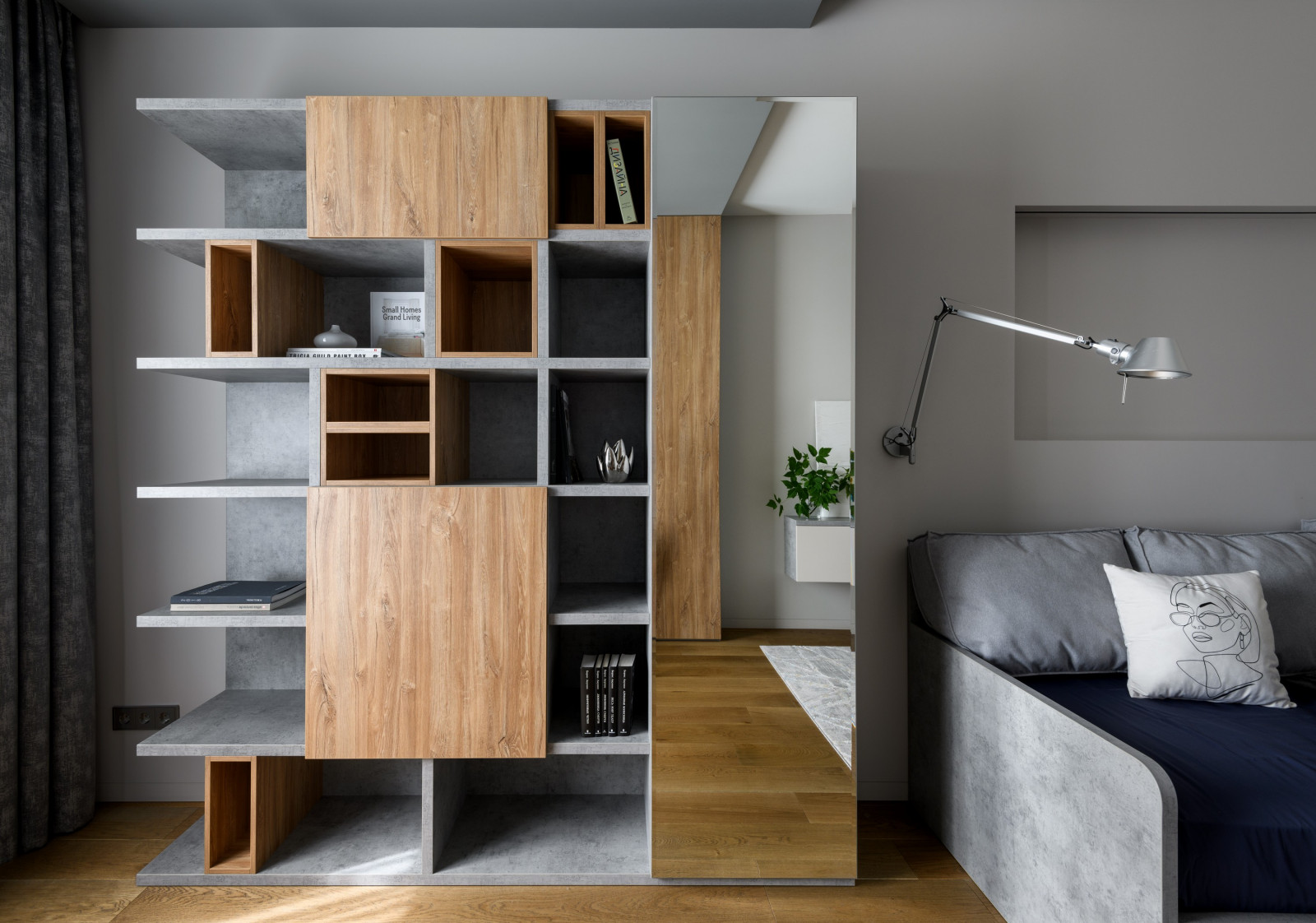 Натуральные материалы в интерьере трехкомнатной квартиры