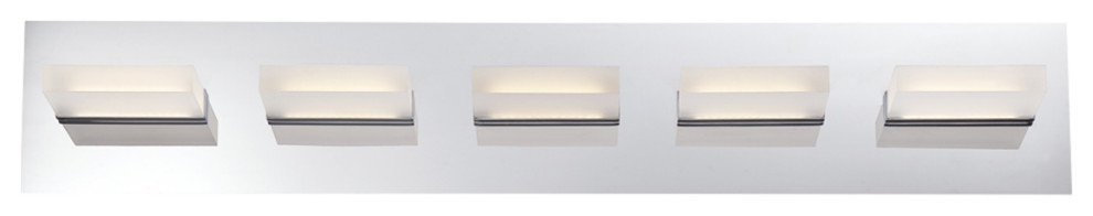 Olson 5-Light LED Bath Bar, Chrome Finish