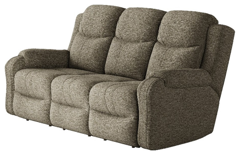 Southern Motion Marvel Fabric Power Headrest Reclining Sofa in Light