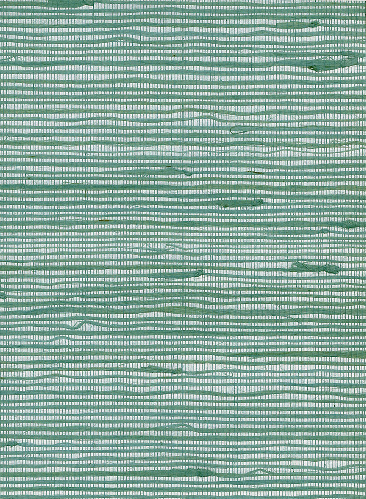 Blue Green Jute Grasscloth Wallpaper Contemporary Wallpaper by Wallquest Inc. Houzz