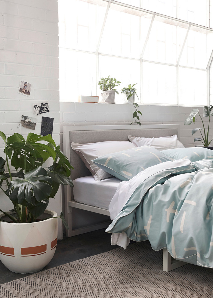 Design ideas for an industrial bedroom in Melbourne.