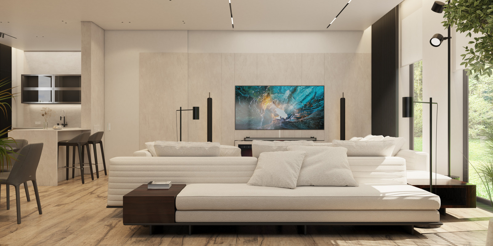 Современная гостиная комната