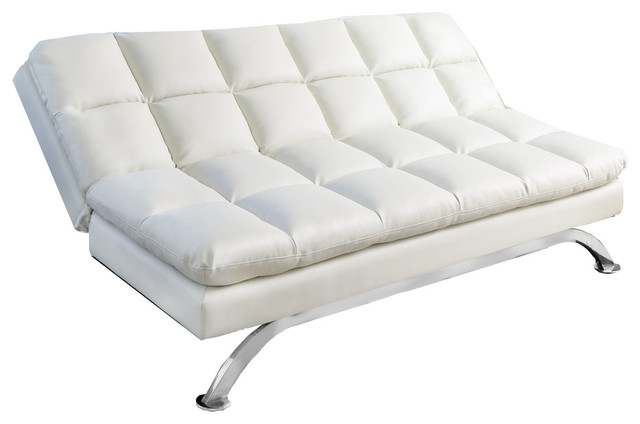 Graham Bonded Leather Euro Lounger Sofa Contemporary Futons By Graham Bonded Leather Euro Lounger Sofa White