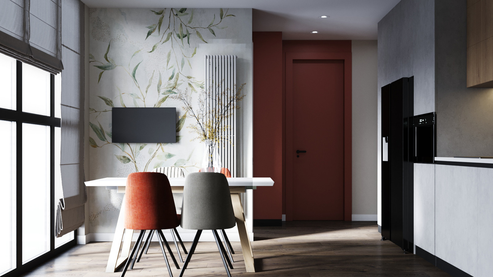 ЖК Серебряный парк, современный интерьер с элементами Эко-стиля