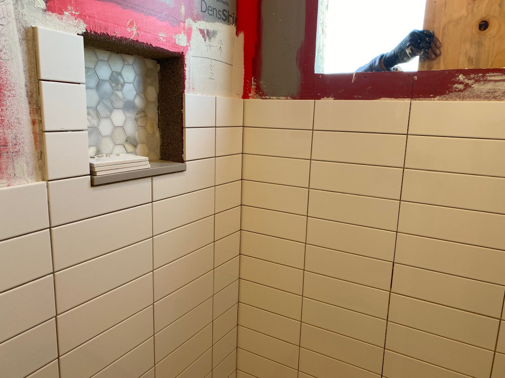 Stumped on grout color for white subway tile in shower!!