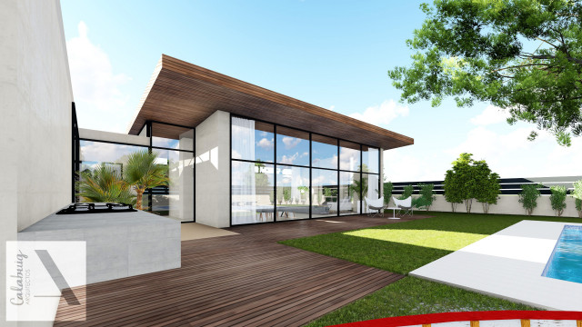CASA CON BARCA modern-exterior