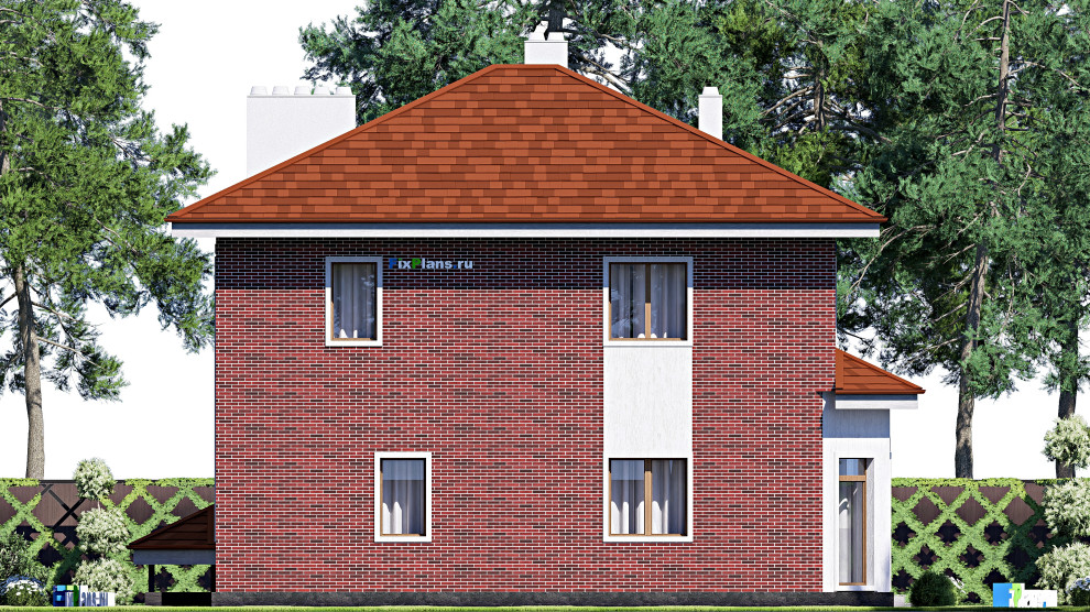 Проект двухэтажного дома 14х10 м S242м2 F-17468