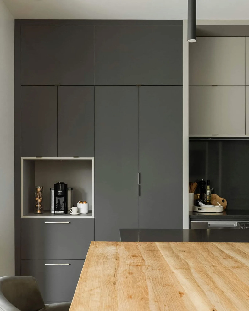 Modern Monochromatic Kitchen Rosemere