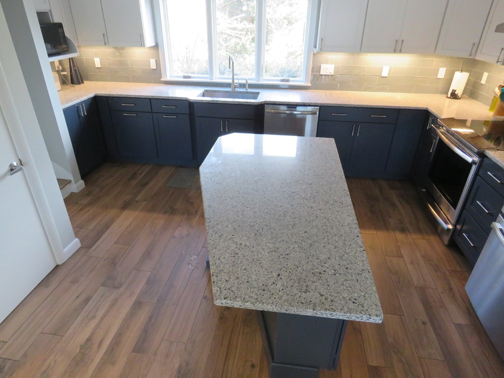 Inspiration for a transitional home design remodel in Boston