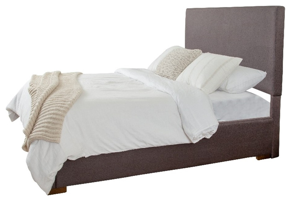 Republic Design House Hanford Stone Gray King Size Panel Upholstered