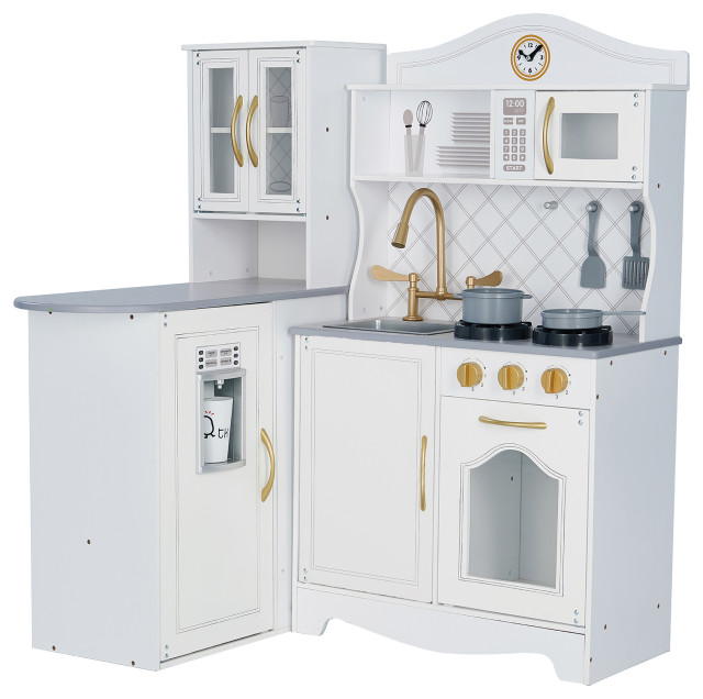 Little Chef Cooking Play Kitchen, White/Gold - Kids Toys And Games - by ...