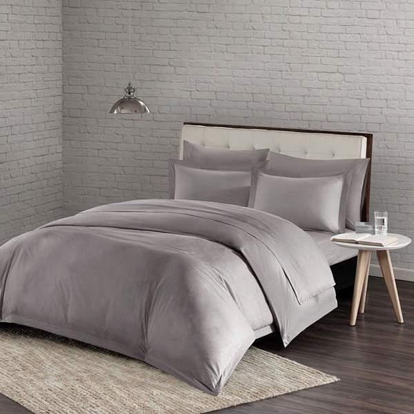 Urban Habitat Cotton Duvet Cover Mini Set in Gray Finish UH120087