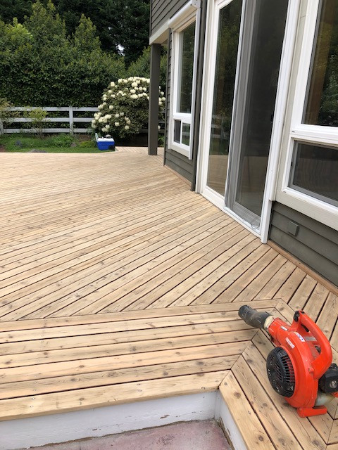 Inspiration for a contemporary deck remodel in Seattle