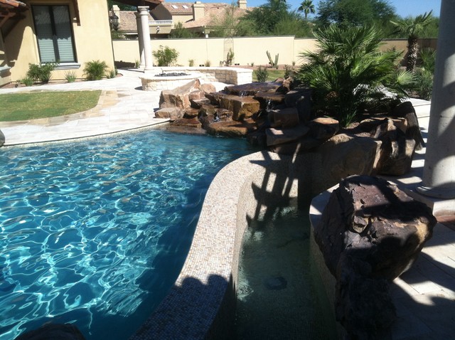 Camelback Boulder View mediterranean-swimming-pool-and-hot-tub