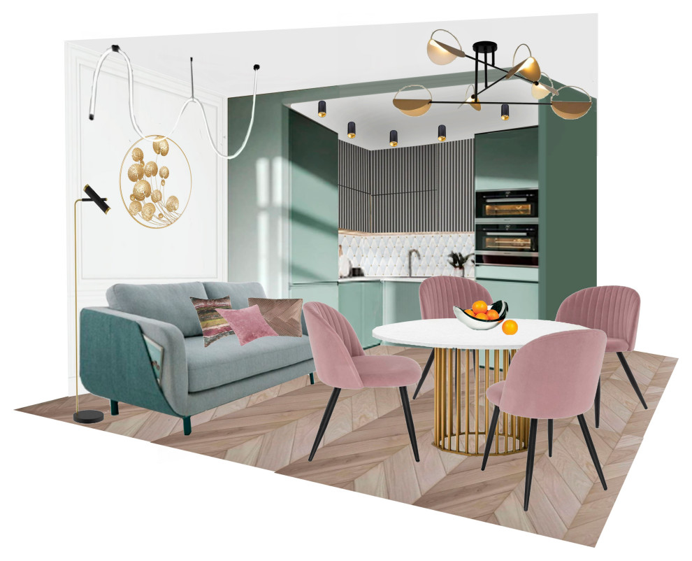 Концепция дизайна квартиры для девушки (г. Москва)