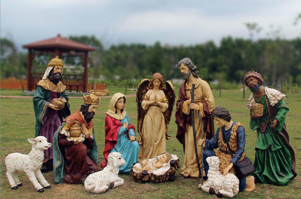 12 Piece Outdoor Nativity - Traditional - Outdoor Holiday Decorations ...