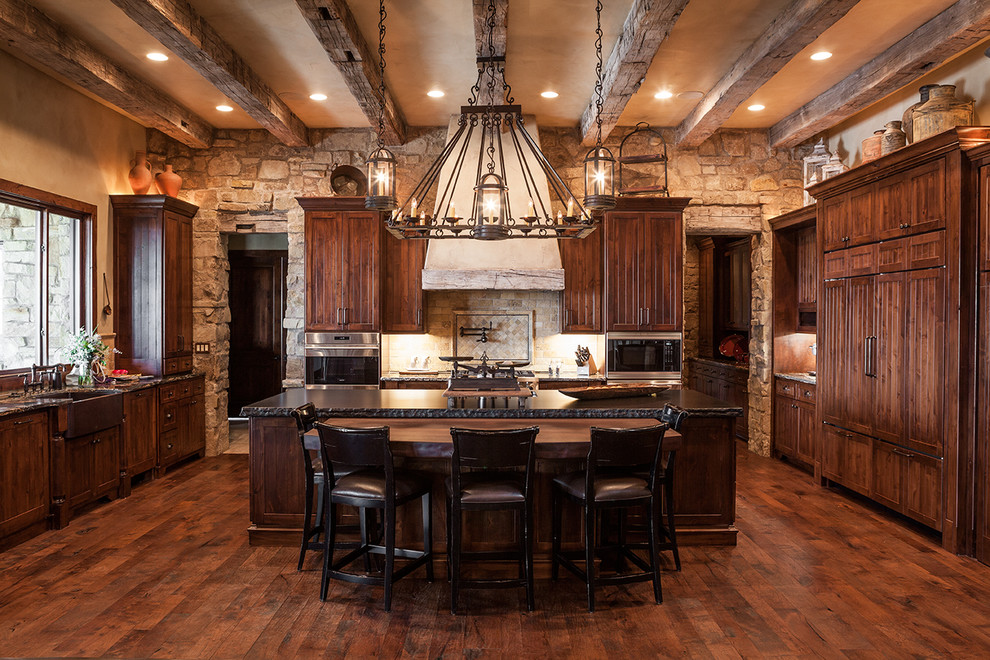 Mountain style kitchen photo in Austin