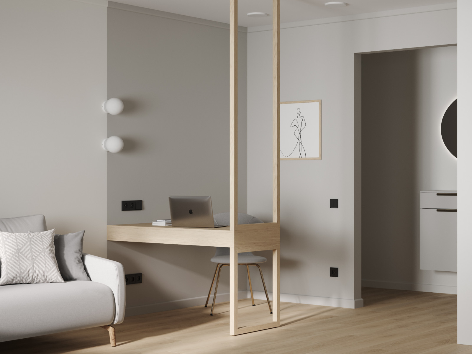 Светлая квартира для косметолога