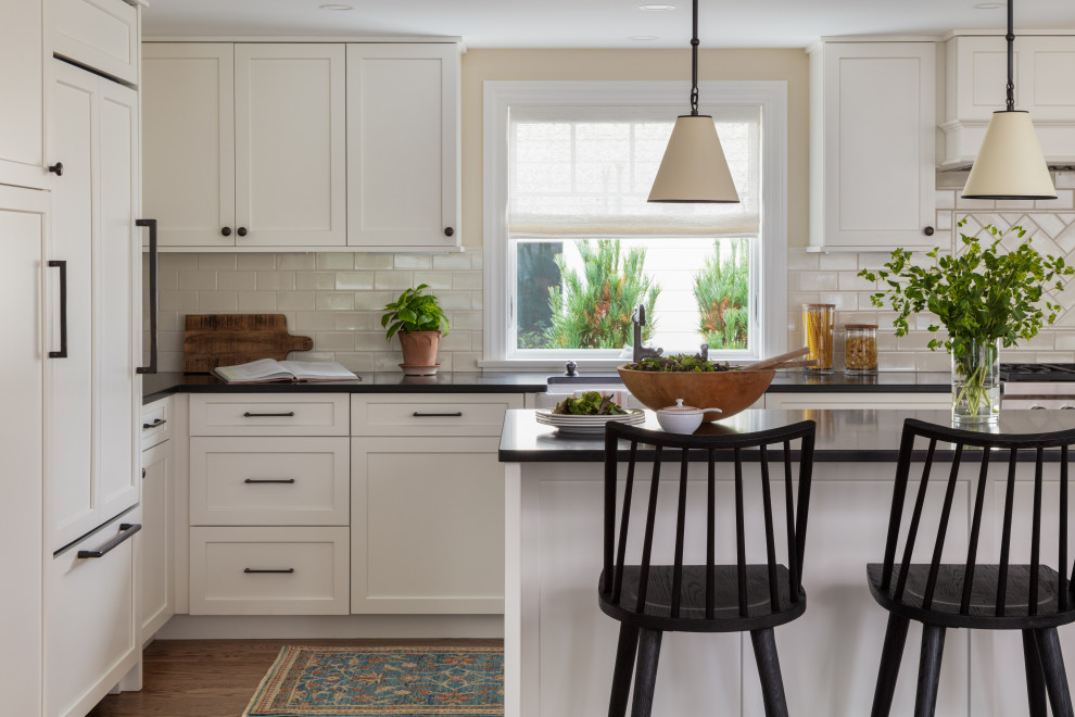 Transitional kitchen photo in Boston