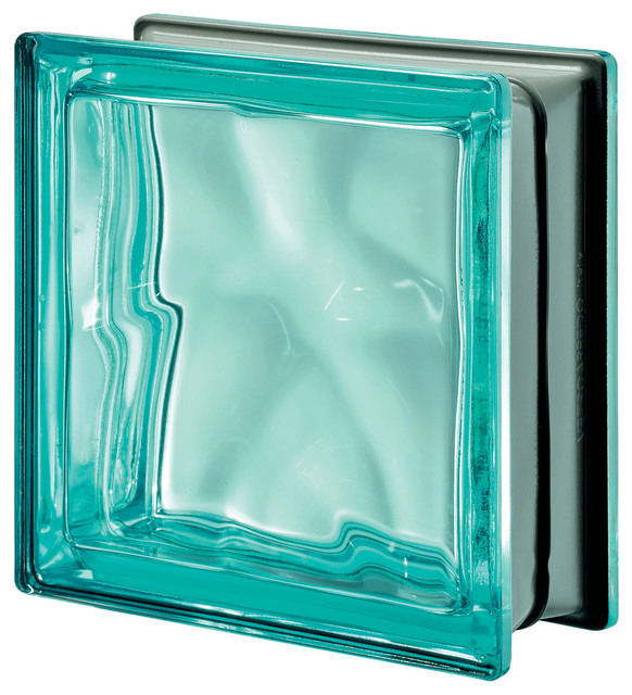 Pegasus Metalized Wavy Glass Block Contemporary Wall And Floor Tile