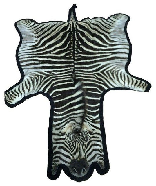 Pre-owned Zebra Hide Rug