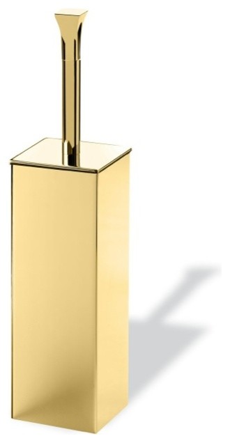 Classic-Style Brass Toilet Brush Holder, Gold