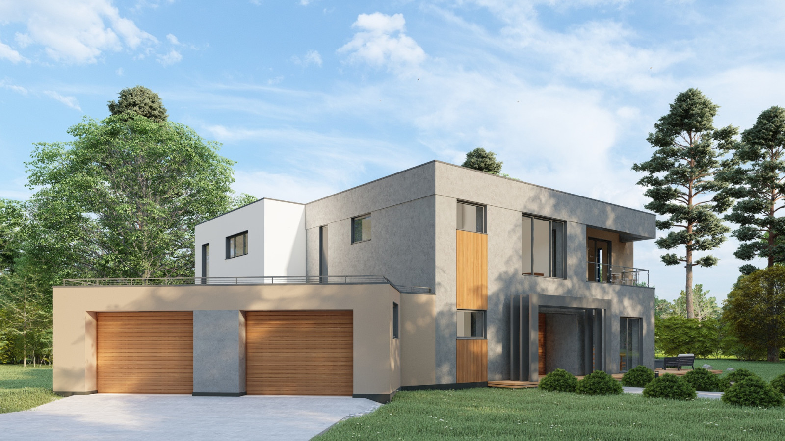 Загородный дом в стиле минимализм, 330 м.кв.