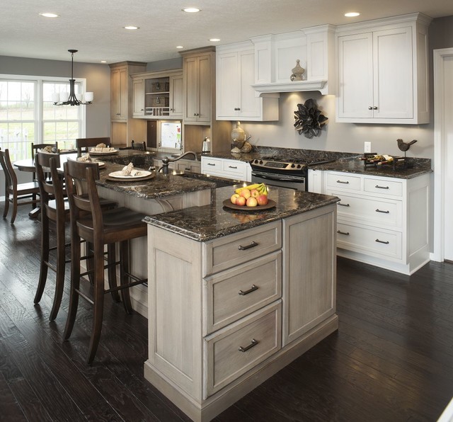 White Kitchen Cabinets With Accent Island traditional white kitchen w accent islandtraditional kitchen cleveland