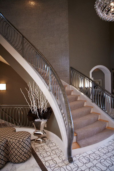 Traditional staircase in St Louis.