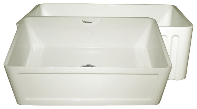 Reversible Series Fireclay Sink, Biscuit, 30"X10"